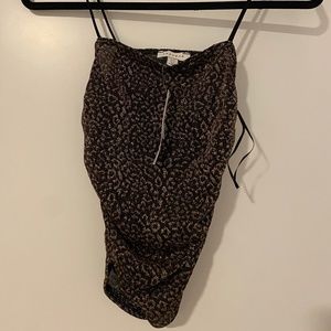 NWT Topshop Gold Shimmering Tank Top Size 2